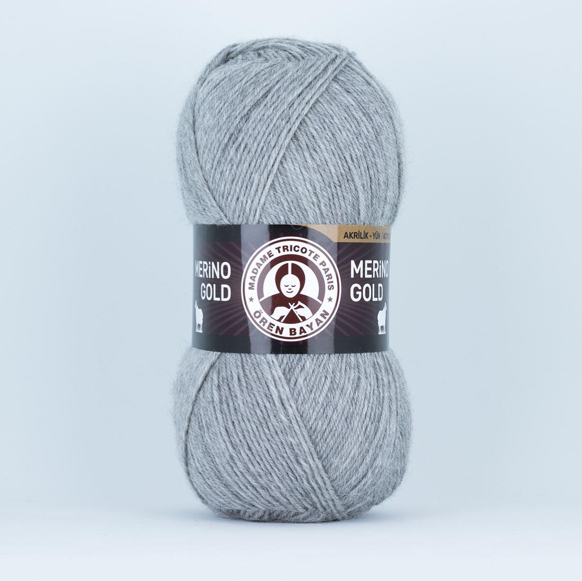 Madame Tricote Paris Merino Gold 100g (vilna, akrilanas) - Pasaulio Siūlai