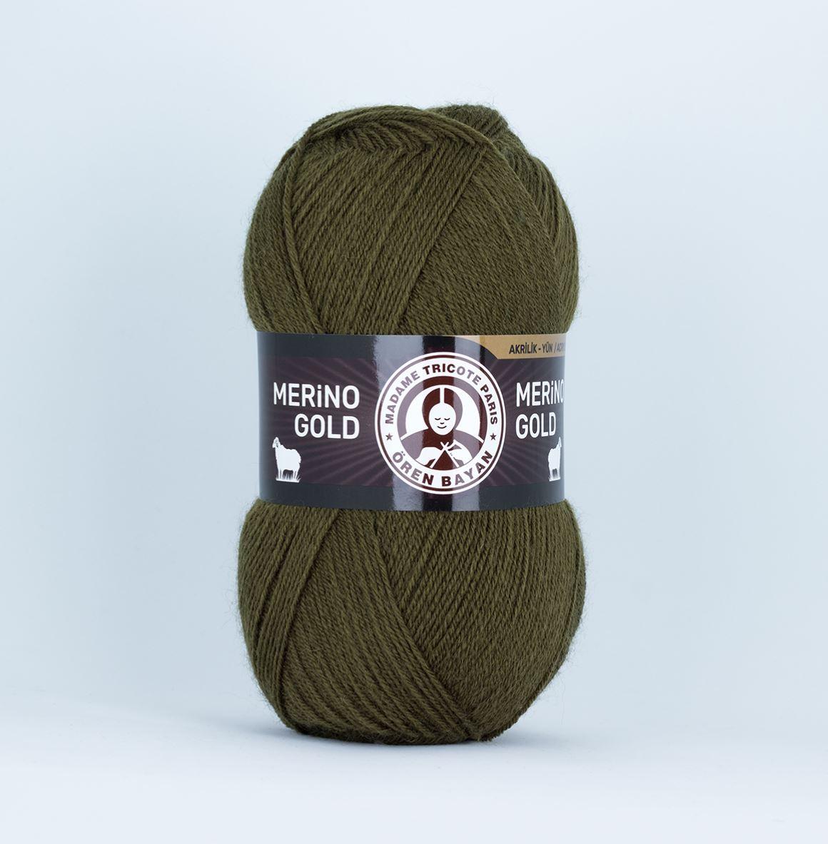 Madame Tricote Paris Merino Gold 100g (vilna, akrilanas) - Pasaulio Siūlai