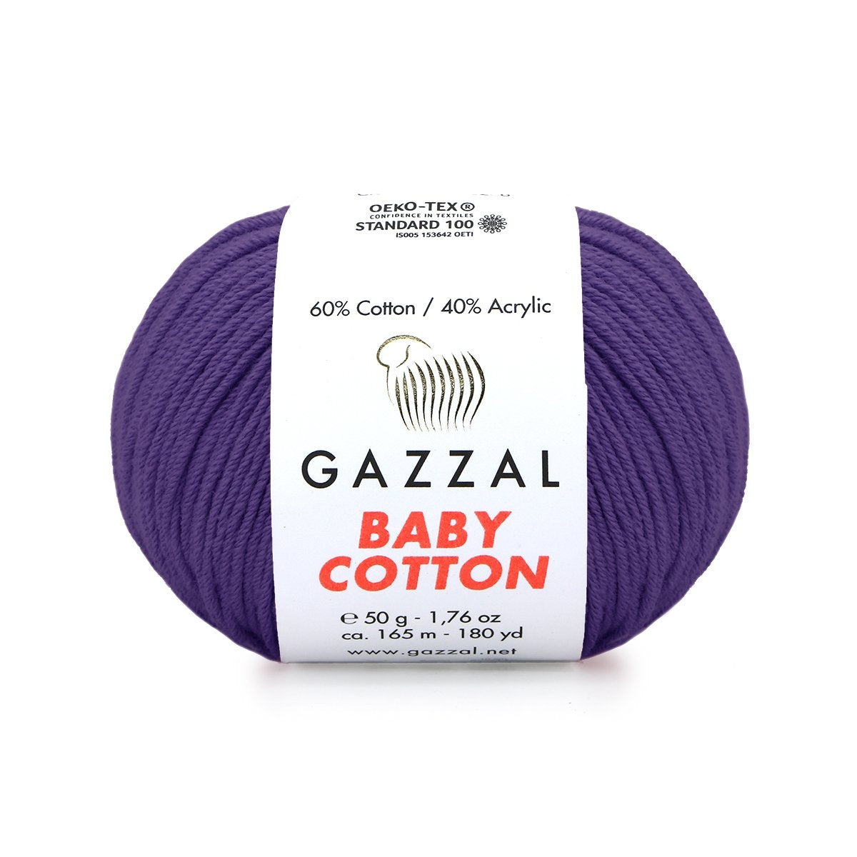 Gazzal Baby Cotton siūlai 50g (medvilnė, akrilanas)