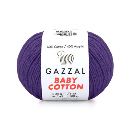 Gazzal Baby Cotton thread 50g (cotton, acrylic)