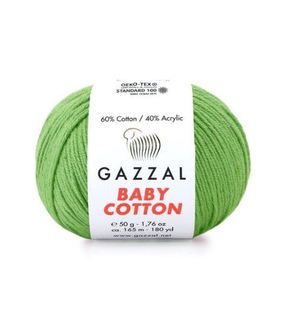 Gazzal Baby Cotton thread 50g (cotton, acrylic)