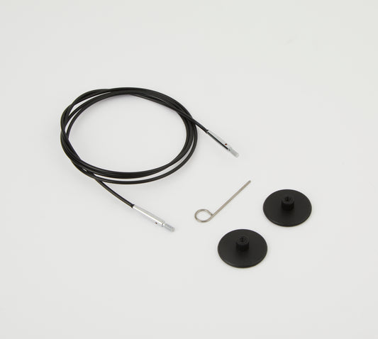 KnitPro prisukamų virbalų valas 40cm - 150cm (juodas)