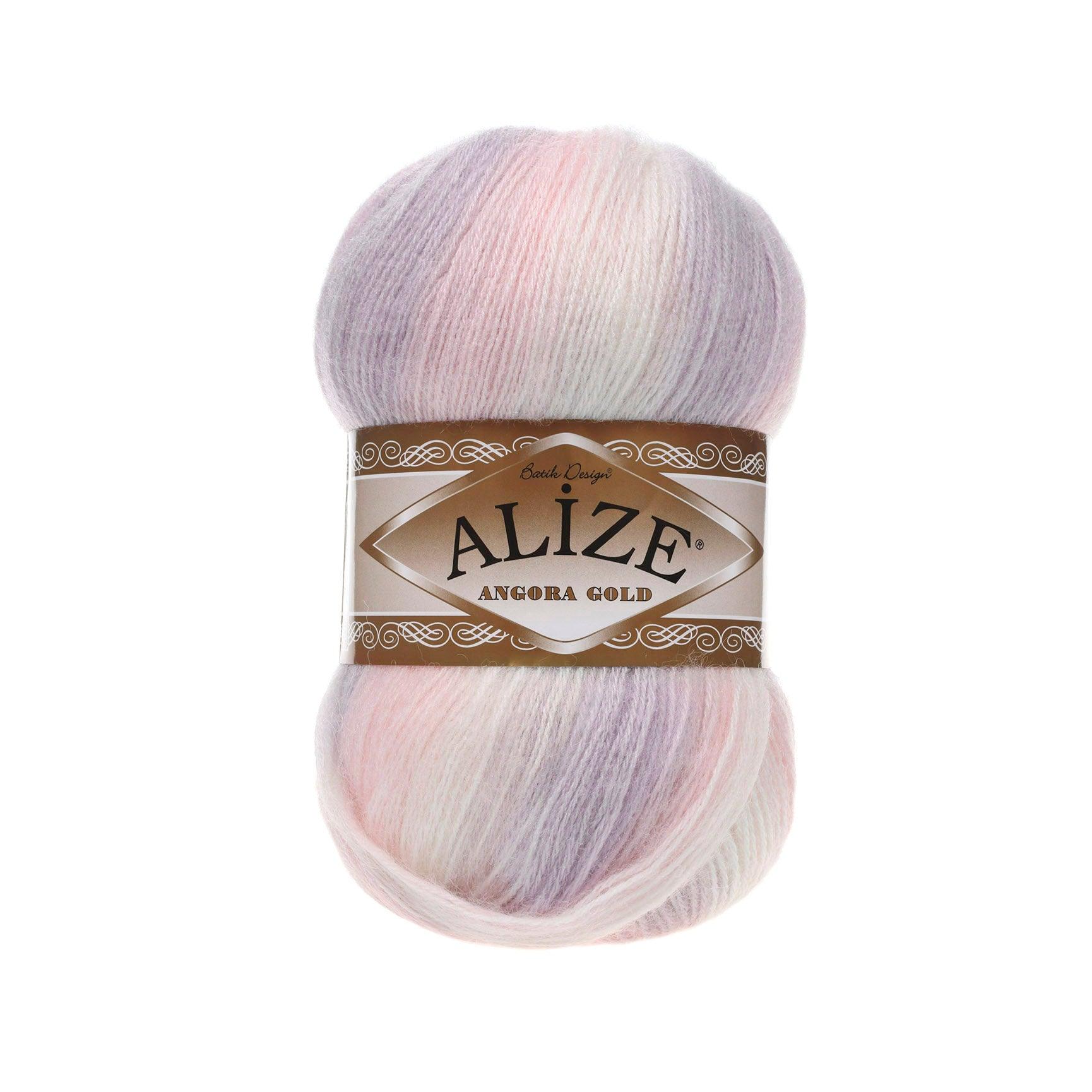 Alize Angora Gold Batik mezgimo siūlai 100g (vilna, akrilanas) - Pasaulio Siūlai