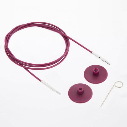 KnitPro prisukamų virbalų valas 40cm - 150cm (violetinis)