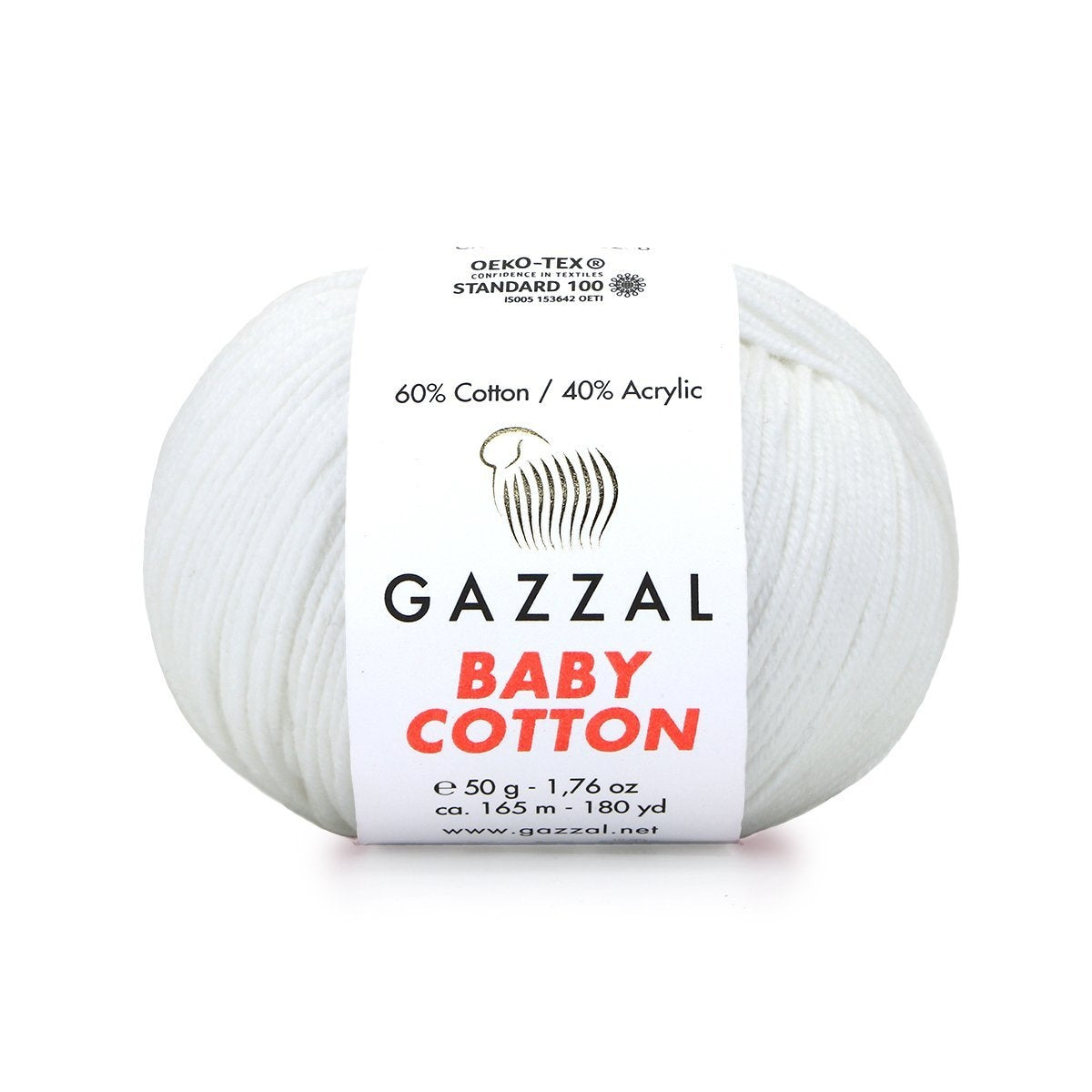 Gazzal Baby Cotton siūlai 50g (medvilnė, akrilanas)