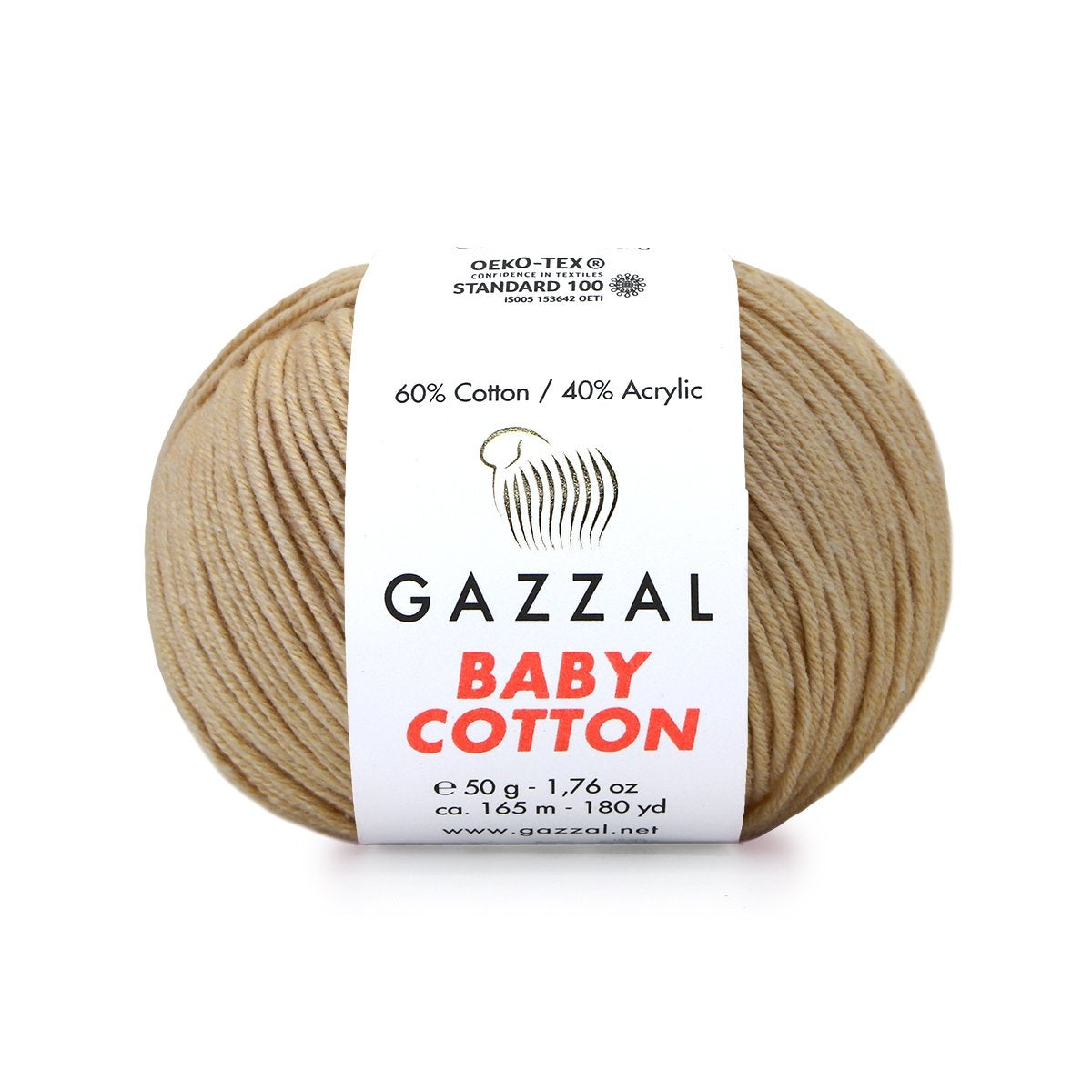 Gazzal Baby Cotton siūlai 50g (medvilnė, akrilanas)