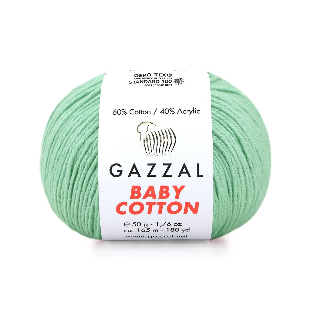 Gazzal Baby Cotton siūlai 50g (medvilnė, akrilanas)