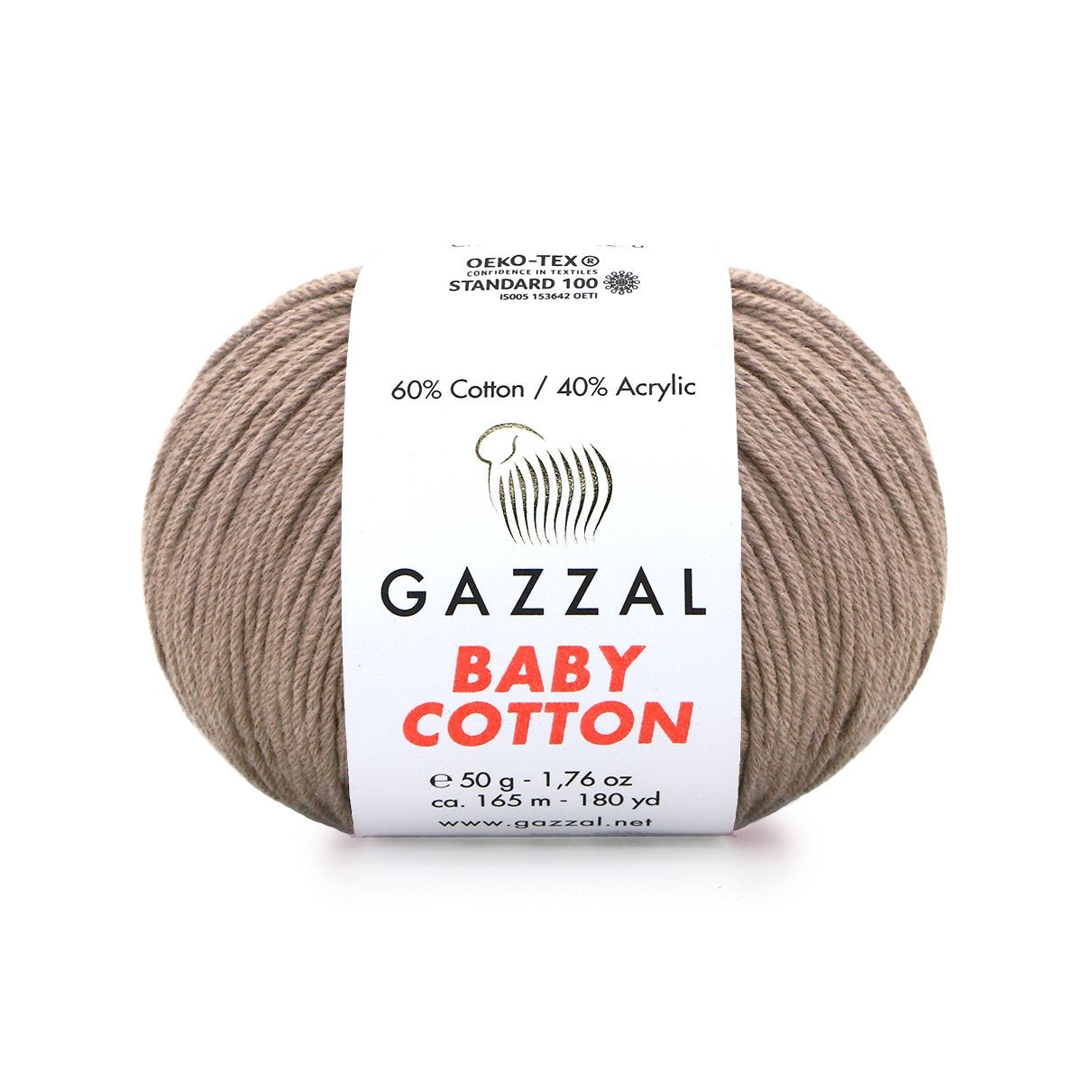 Gazzal Baby Cotton siūlai 50g (medvilnė, akrilanas)