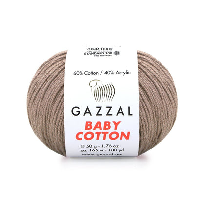 Gazzal Baby Cotton siūlai 50g (medvilnė, akrilanas)