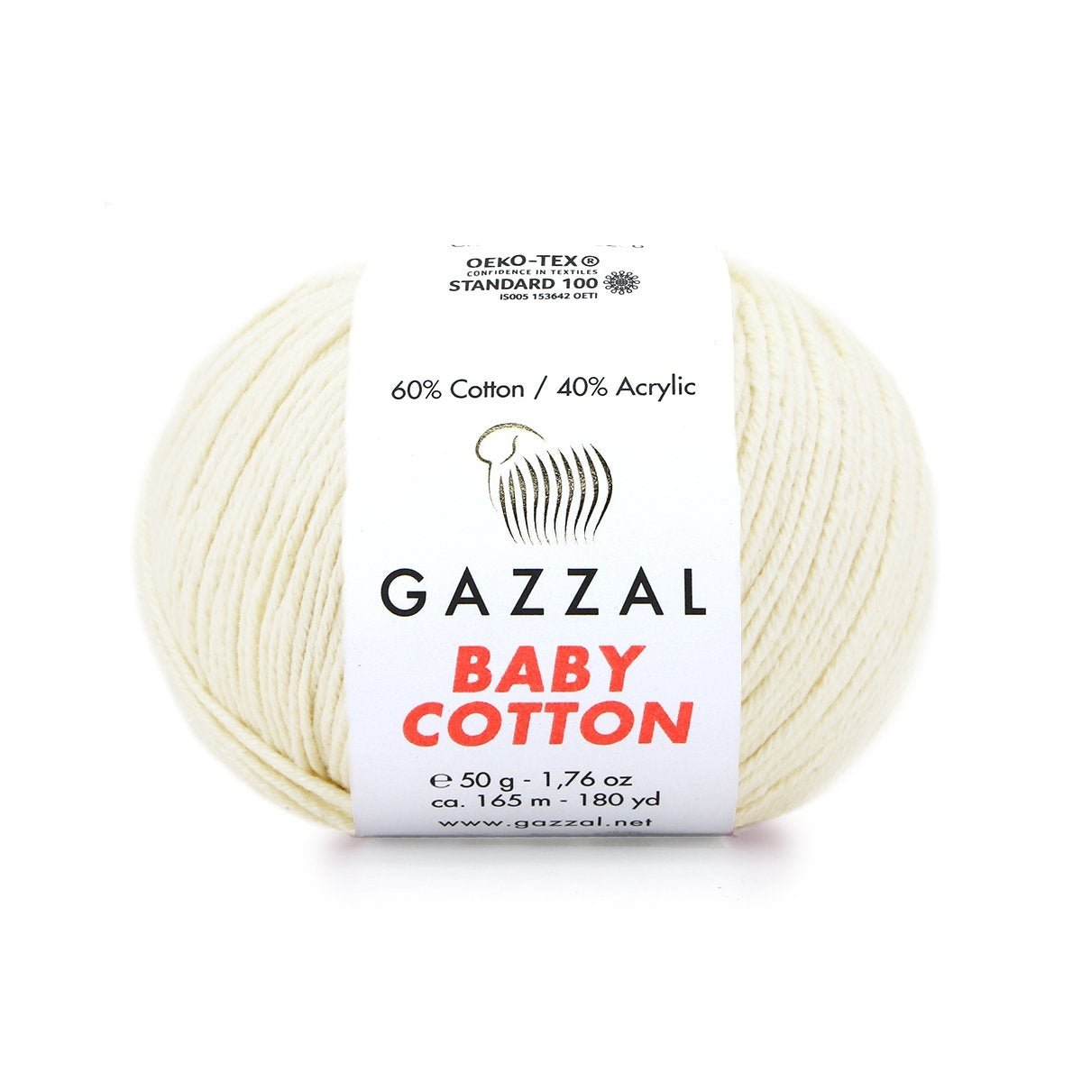 Gazzal Baby Cotton siūlai 50g (medvilnė, akrilanas)