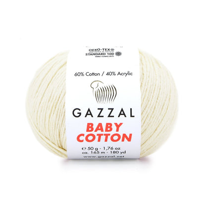 Gazzal Baby Cotton thread 50g (cotton, acrylic)