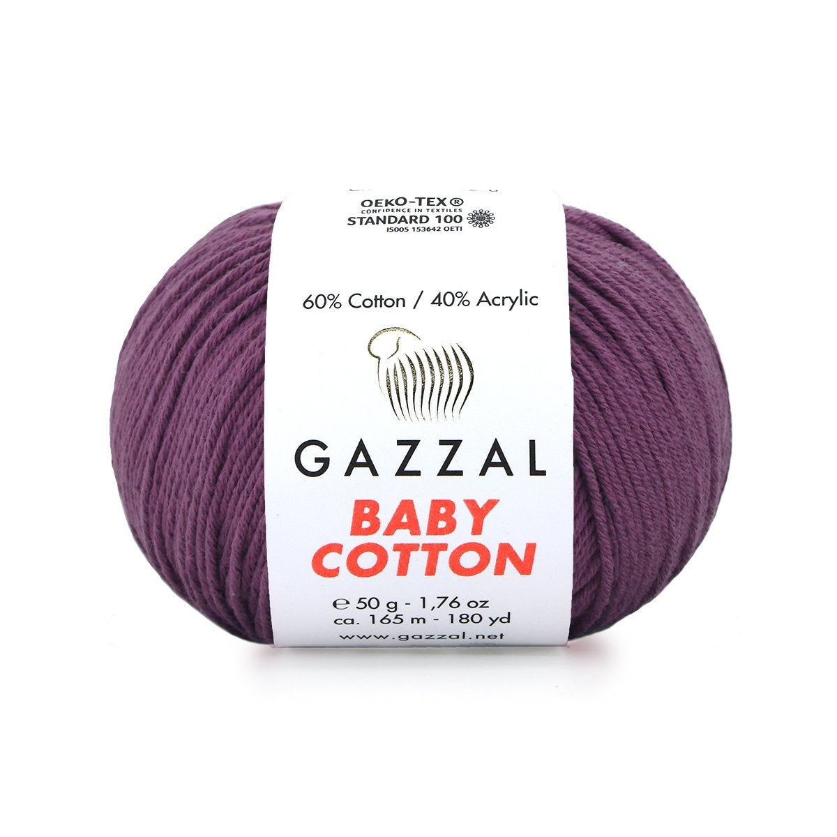 Gazzal Baby Cotton siūlai 50g (medvilnė, akrilanas)