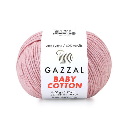 Gazzal Baby Cotton siūlai 50g (medvilnė, akrilanas)