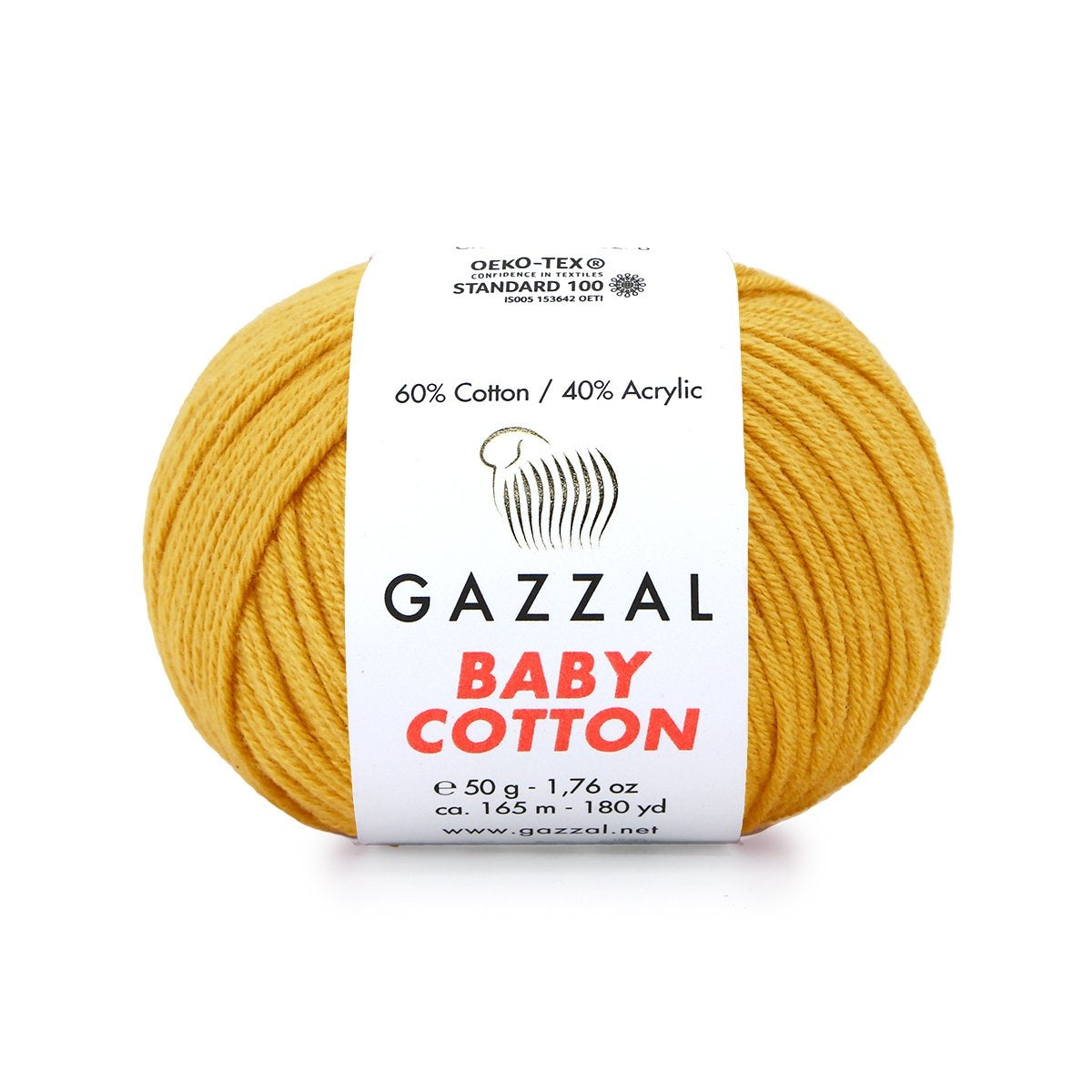 Gazzal Baby Cotton siūlai 50g (medvilnė, akrilanas)