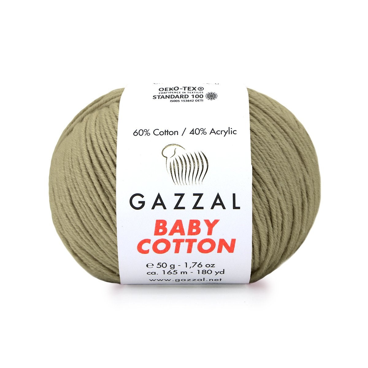 Gazzal Baby Cotton siūlai 50g (medvilnė, akrilanas)