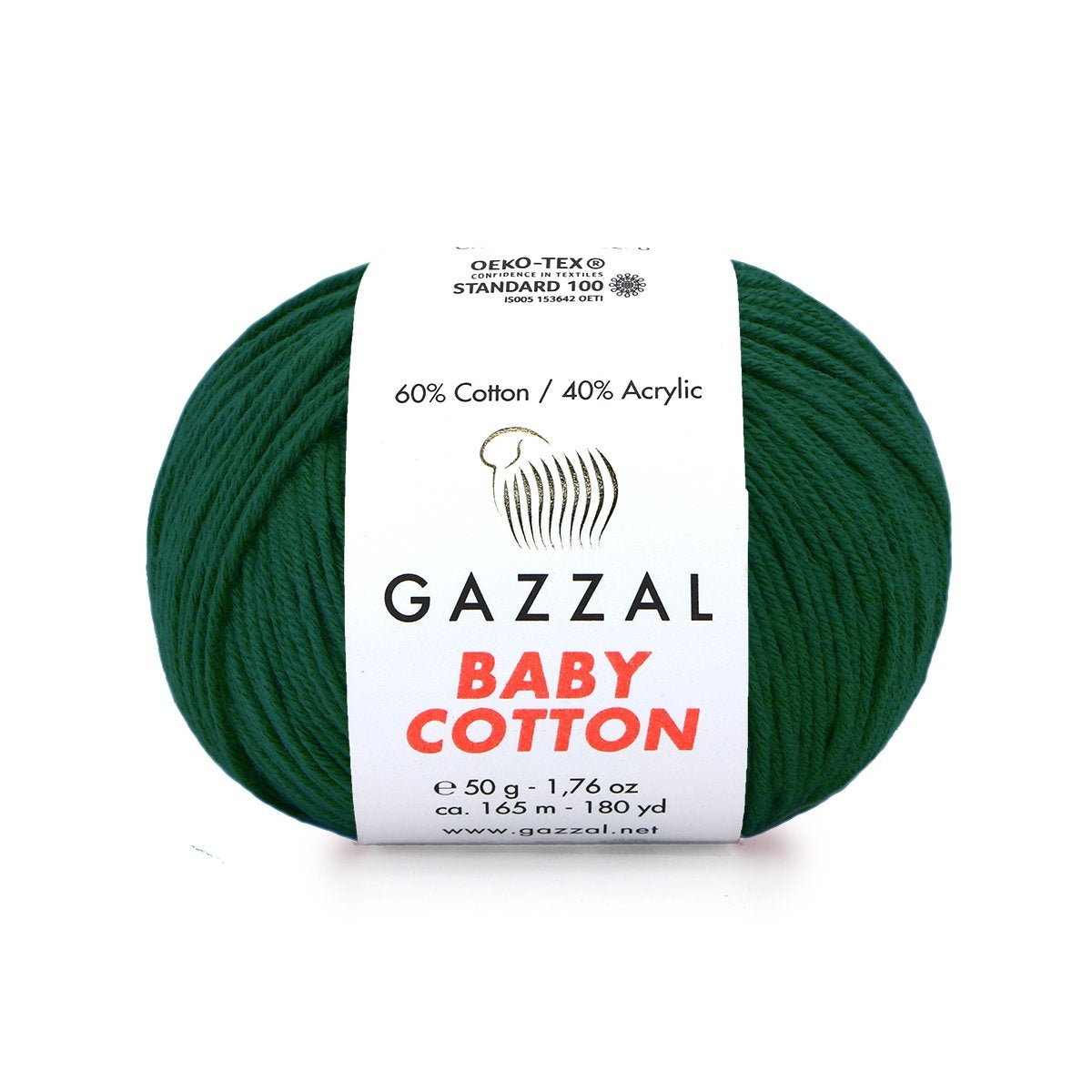 Gazzal Baby Cotton siūlai 50g (medvilnė, akrilanas)