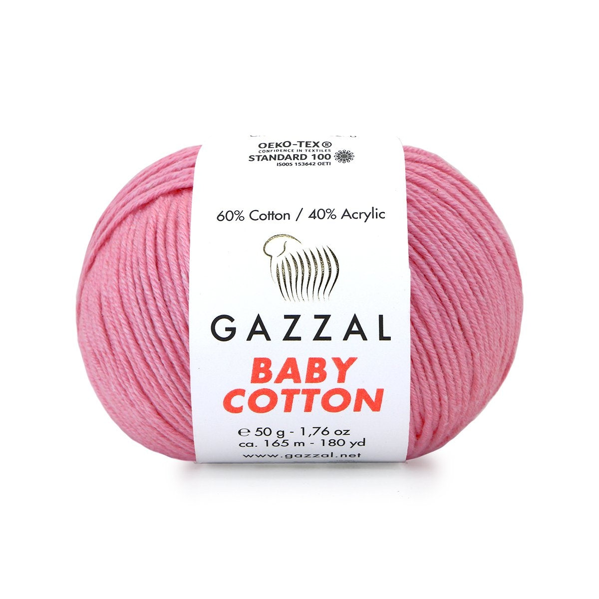 Gazzal Baby Cotton siūlai 50g (medvilnė, akrilanas)