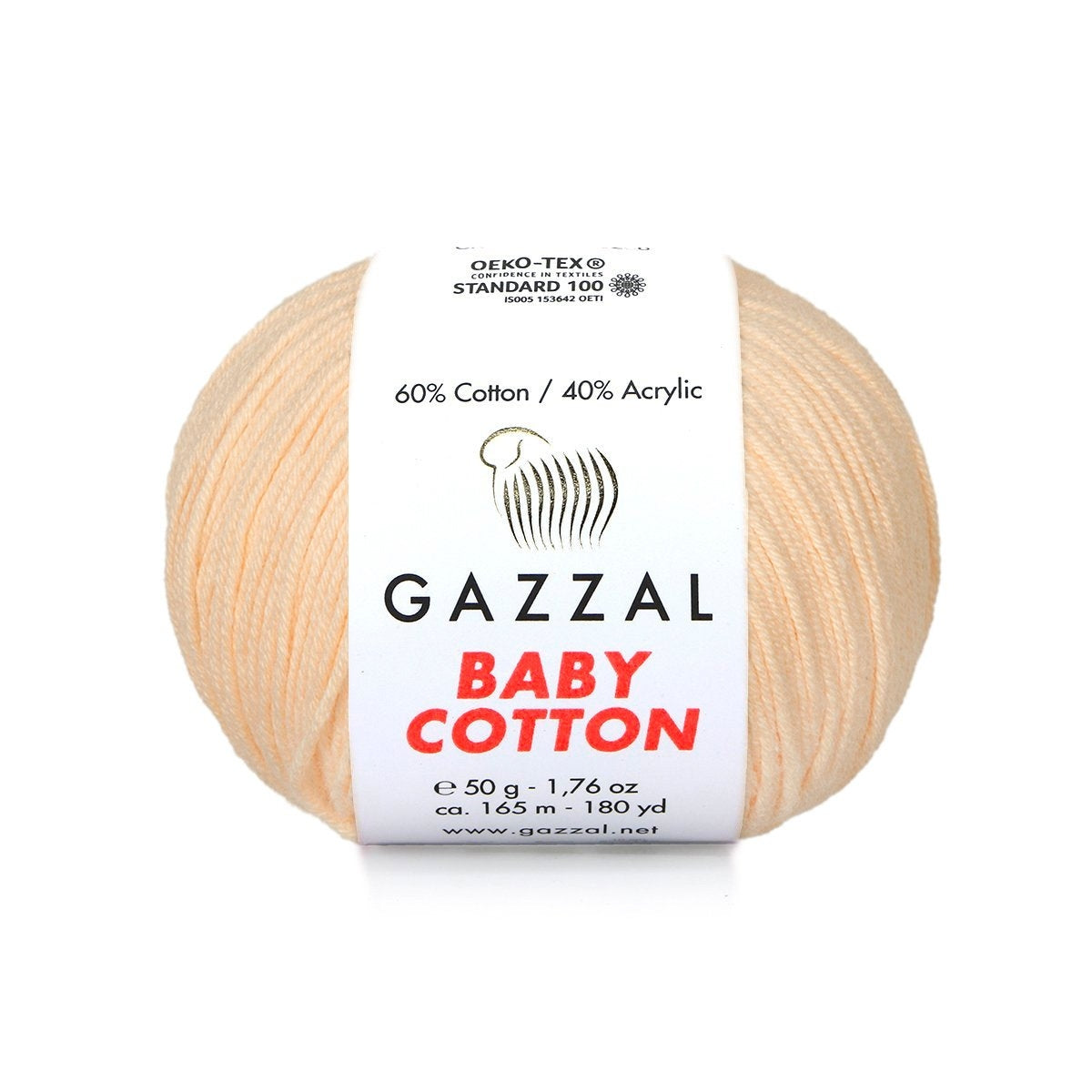 Gazzal Baby Cotton siūlai 50g (medvilnė, akrilanas)