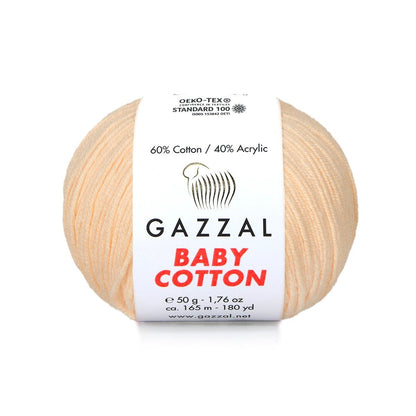 Gazzal Baby Cotton siūlai 50g (medvilnė, akrilanas)