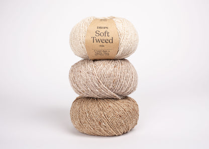 DROPS Soft Tweed mezgimo siūlai 50g (vilna, alpaka, viskozė)