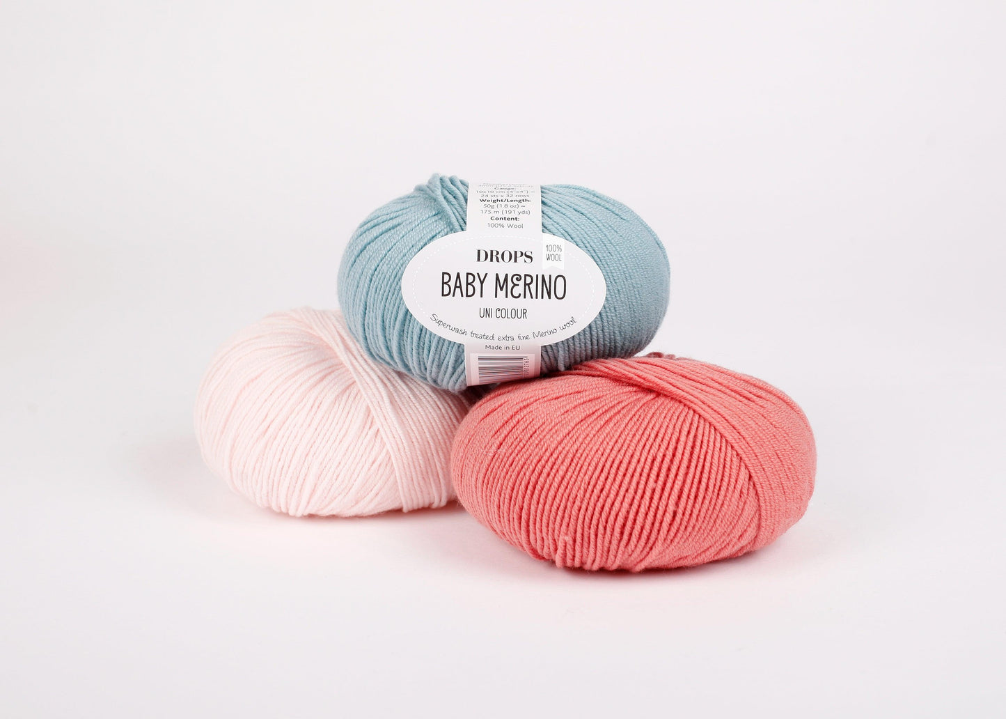 DROPS Baby Merino mezgimo siūlai 50g (merino vilna) - Pasaulio Siūlai