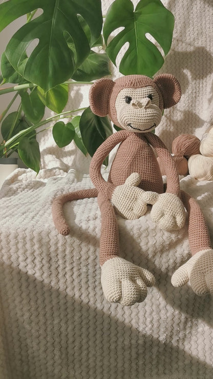 Handmade crocheted monkey 60cm