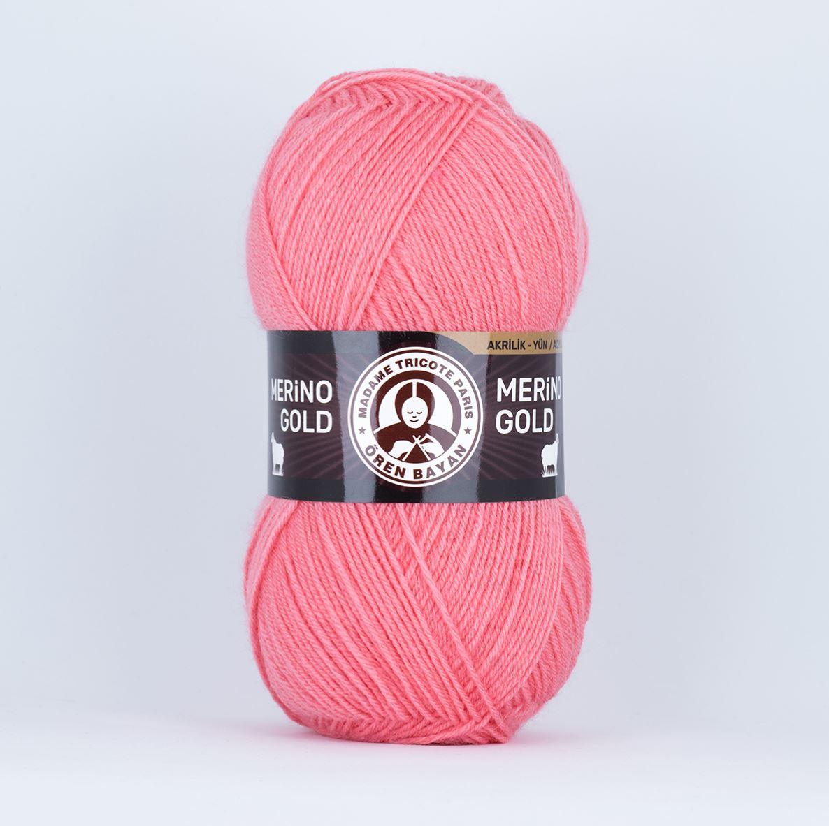 Madame Tricote Paris Merino Gold 100g (vilna, akrilanas) - Pasaulio Siūlai