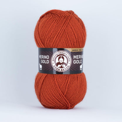 Madame Tricote Paris Merino Gold 100g (vilna, akrilanas) - Pasaulio Siūlai