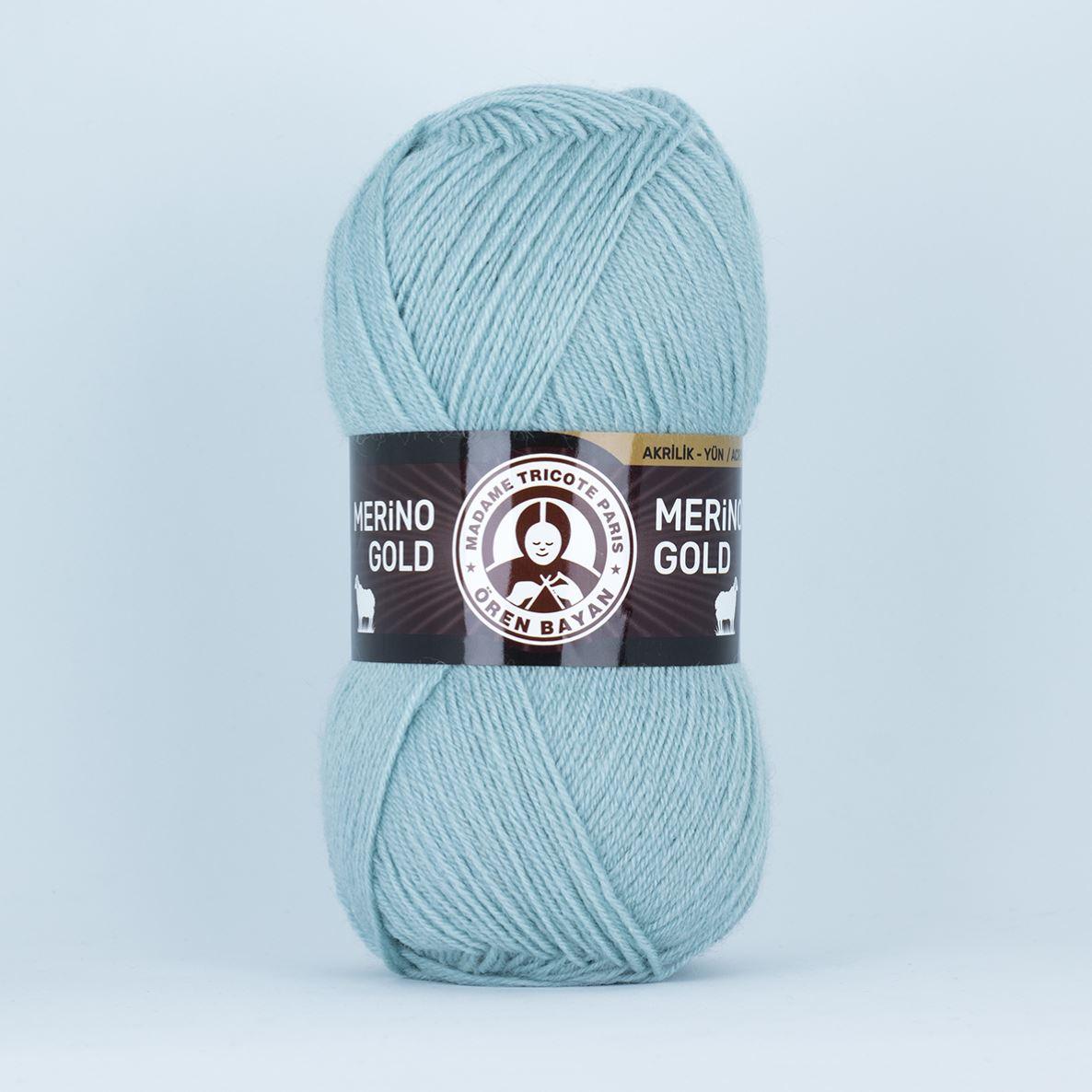 Madame Tricote Paris Merino Gold 100g (vilna, akrilanas) - Pasaulio Siūlai