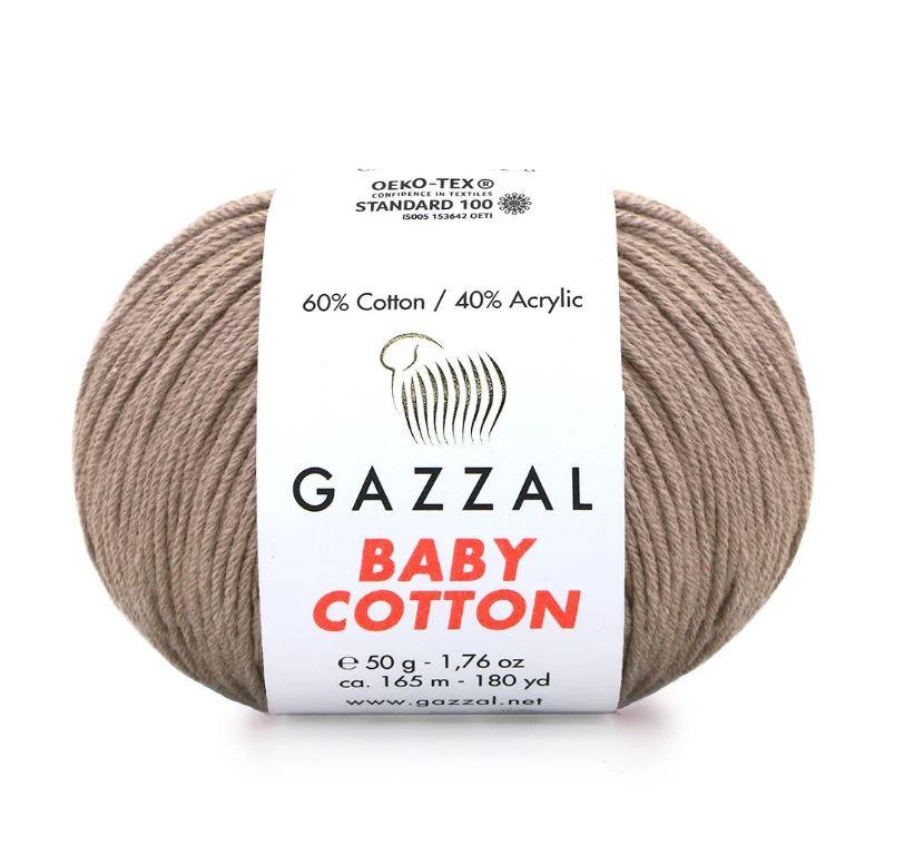 Gazzal Baby Cotton siūlai 50g (medvilnė, akrilanas) - Pasaulio Siūlai