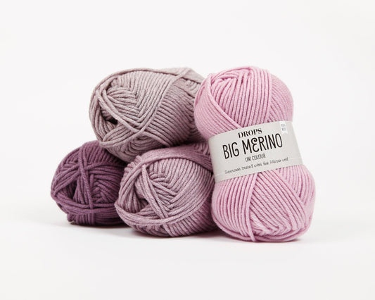 DROPS Big Merino mezgimo siūlai 50g (merino vilna) - Pasaulio Siūlai