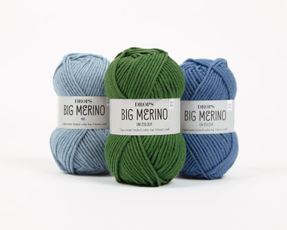 DROPS Big Merino mezgimo siūlai 50g (merino vilna) - Pasaulio Siūlai