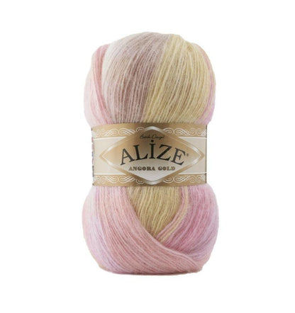 Alize Angora Gold Batik mezgimo siūlai 100g (vilna, akrilanas) - Pasaulio Siūlai