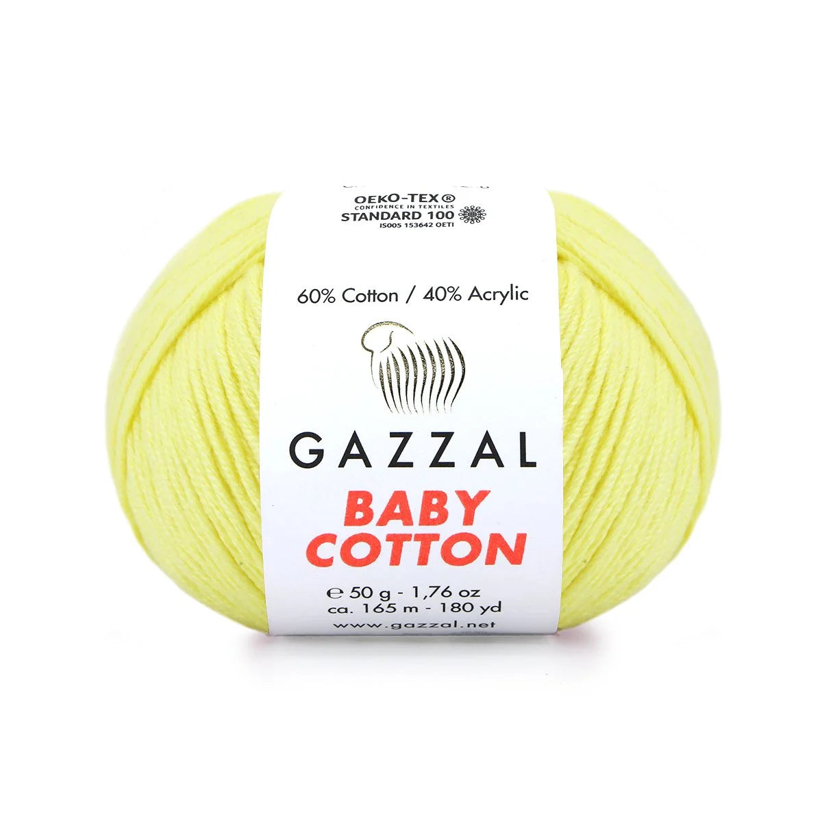 Gazzal Baby Cotton siūlai 50g (medvilnė, akrilanas) - Pasaulio Siūlai