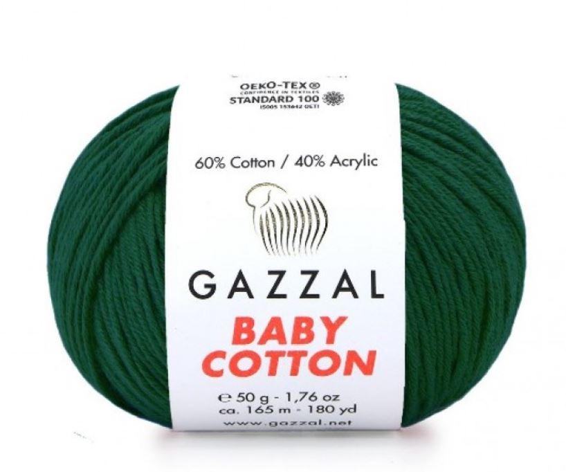 Gazzal Baby Cotton siūlai 50g (medvilnė, akrilanas) - Pasaulio Siūlai