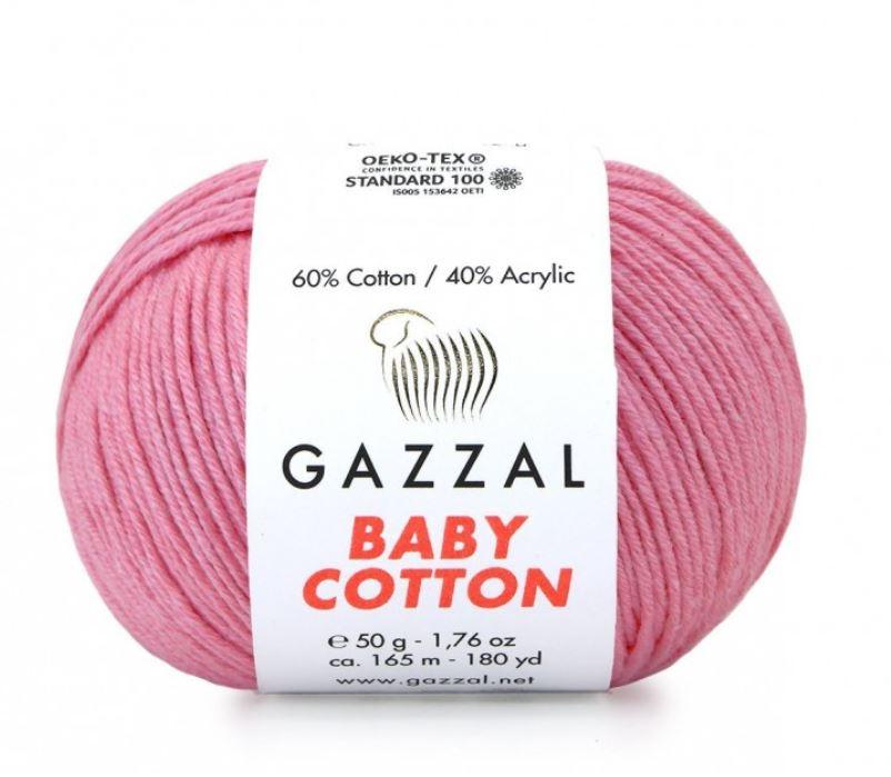 Gazzal Baby Cotton siūlai 50g (medvilnė, akrilanas) - Pasaulio Siūlai