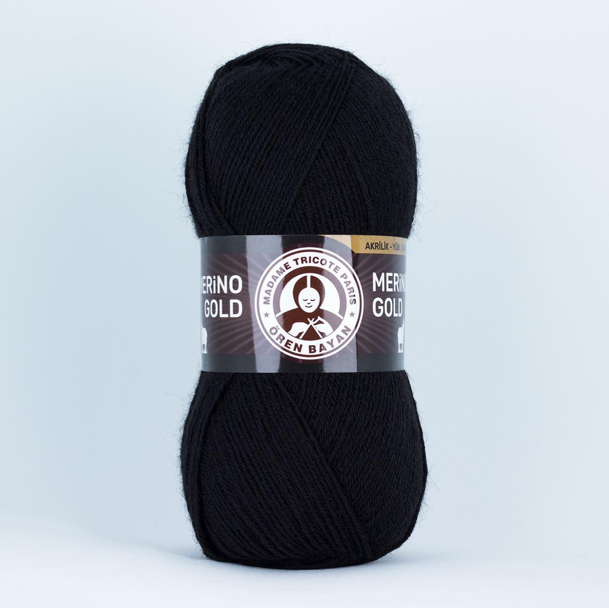 Madame Tricote Paris Merino Gold 100g (vilna, akrilanas) - Pasaulio Siūlai