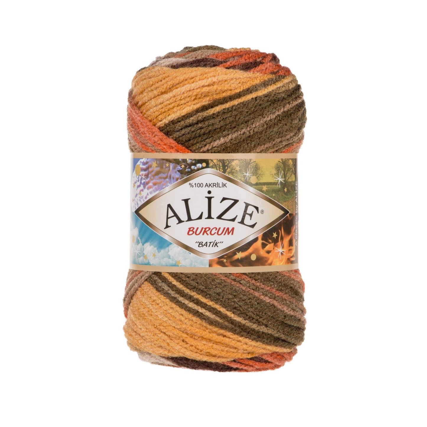 Alize Burcum Batik mezgimo siūlai 100g (akrilanas) - Pasaulio Siūlai